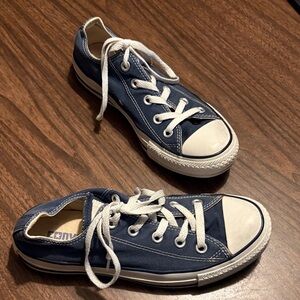 Converse Size 6 Blue Low Top All Star Sneakers Shoes